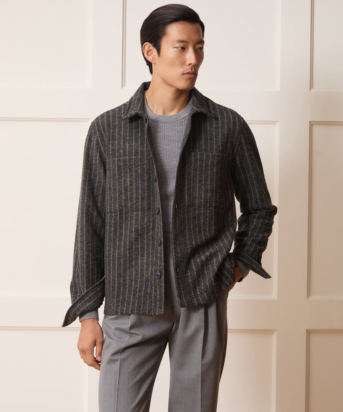 Knit Utility Shirt - Grey