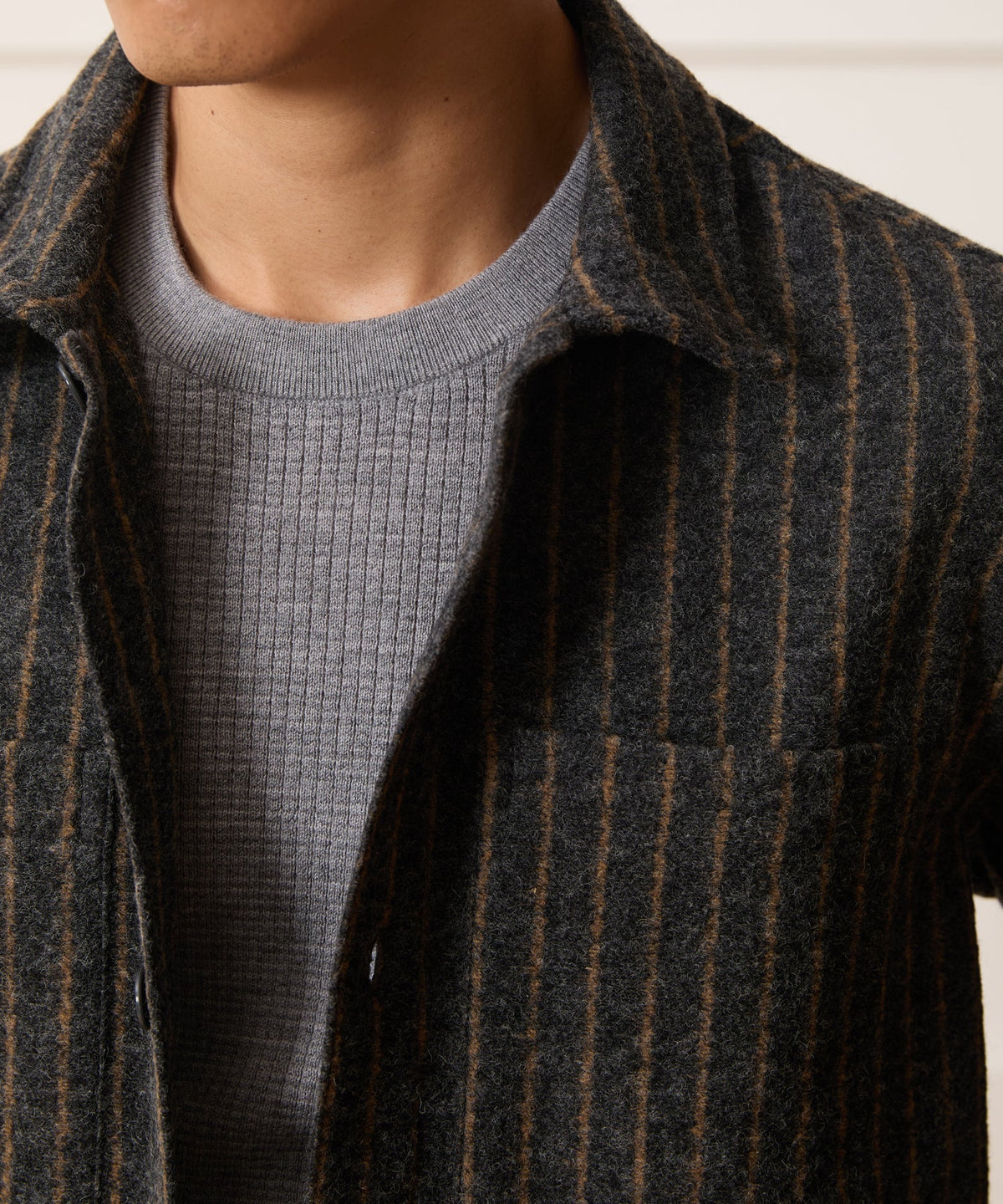 Knit Utility Shirt - Grey