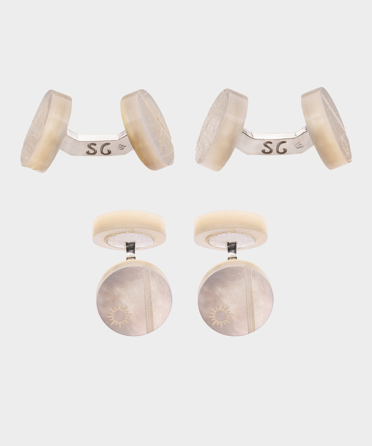 Samuel Gassmann Cufflinks - Antique White