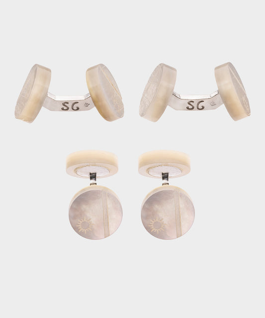 Samuel Gassmann Cufflinks - Antique White