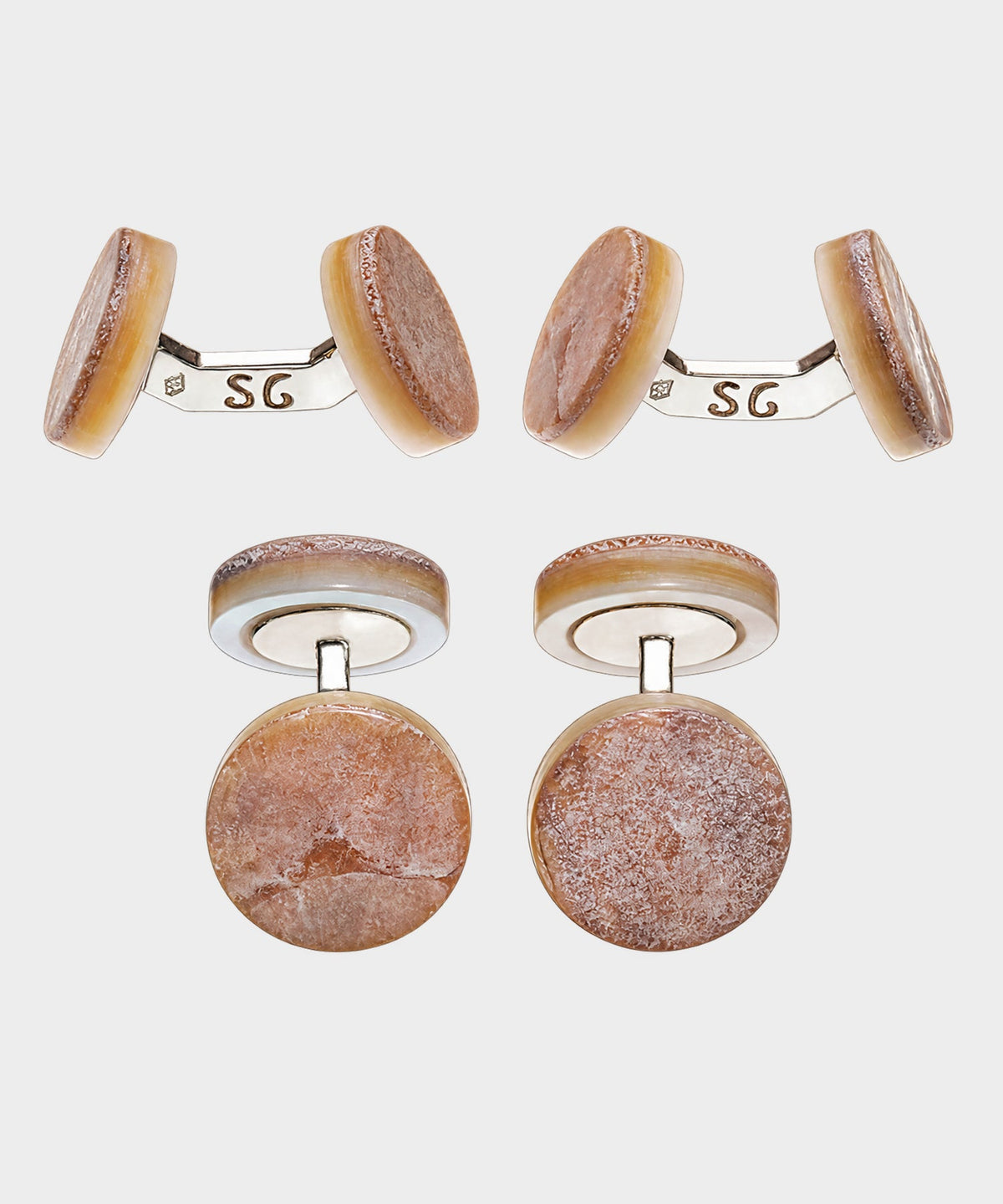 Samuel Gassmann Cufflinks - Brown