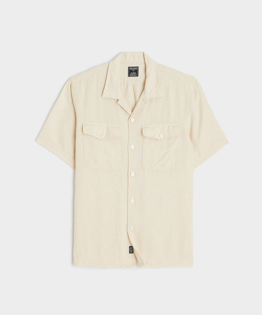 Linen Panama Shirt - Sand Dollar