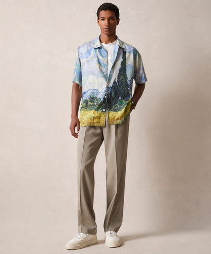 Todd Snyder x The Met Van Gogh Wheat Field With Cypresses Cabana Shirt - Blue