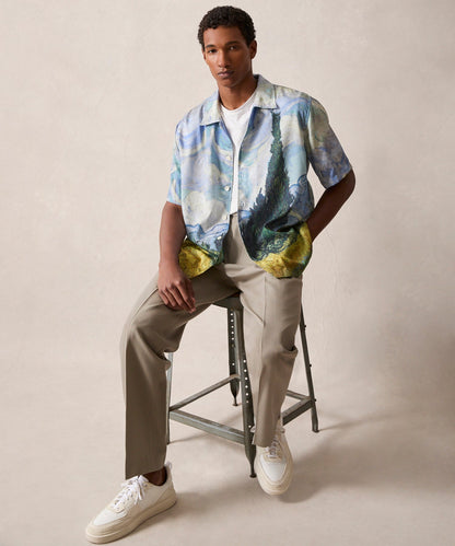 Todd Snyder x The Met Van Gogh Wheat Field With Cypresses Cabana Shirt - Blue