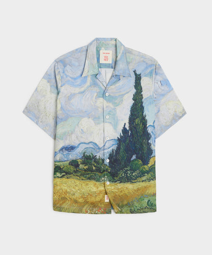 Todd Snyder x The Met Van Gogh Wheat Field With Cypresses Cabana Shirt - Blue