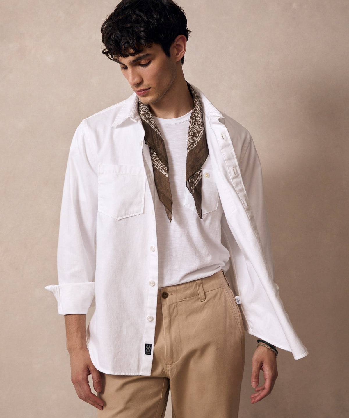 Classic Fit Denim Overshirt - Canvas