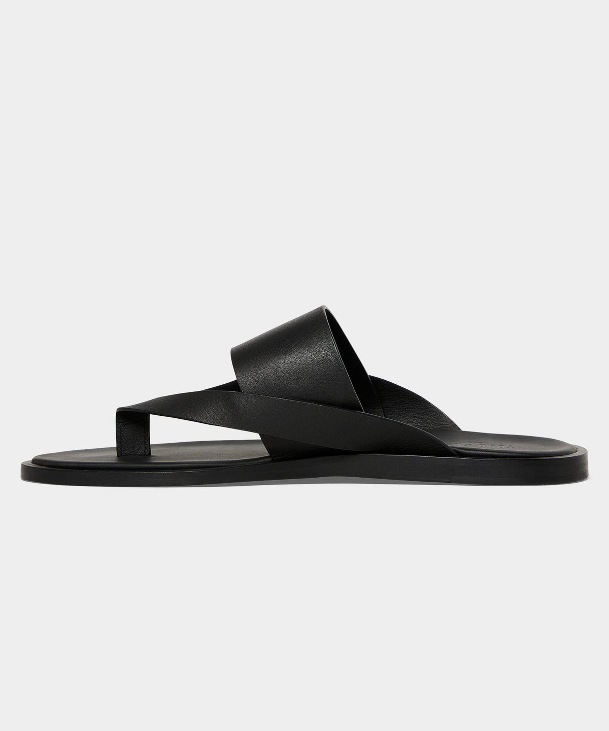Porto Leather Crossover Sandal - Black