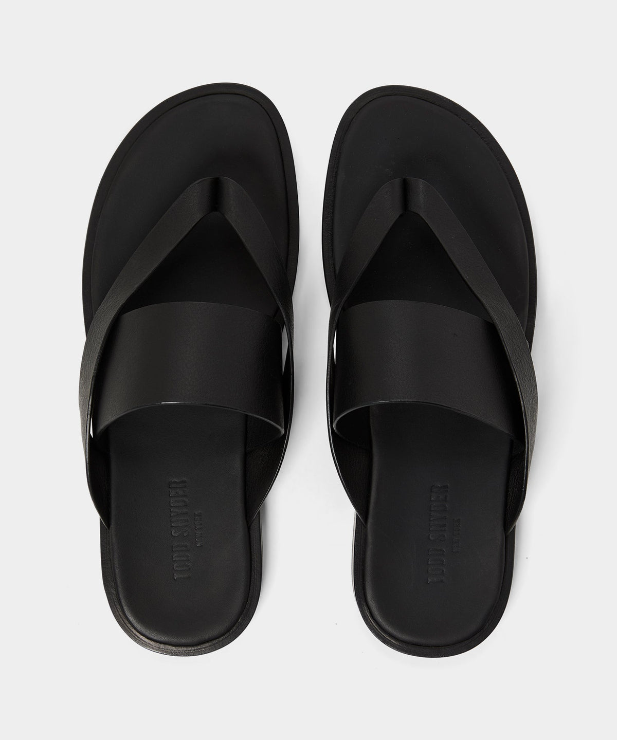 Porto Leather Crossover Sandal - Black