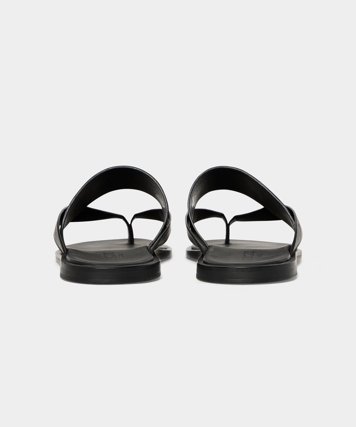 Porto Leather Crossover Sandal - Black