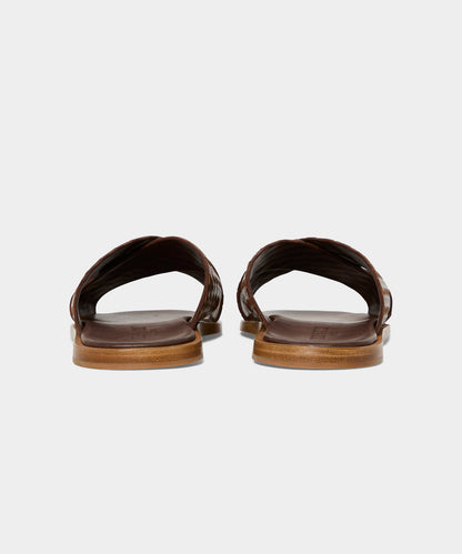 Porto Woven Leather Sandal - Brown