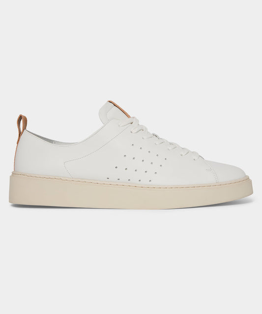 Porto Leather Court Sneaker - White