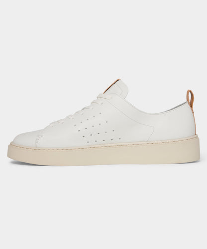 Porto Leather Court Sneaker - White