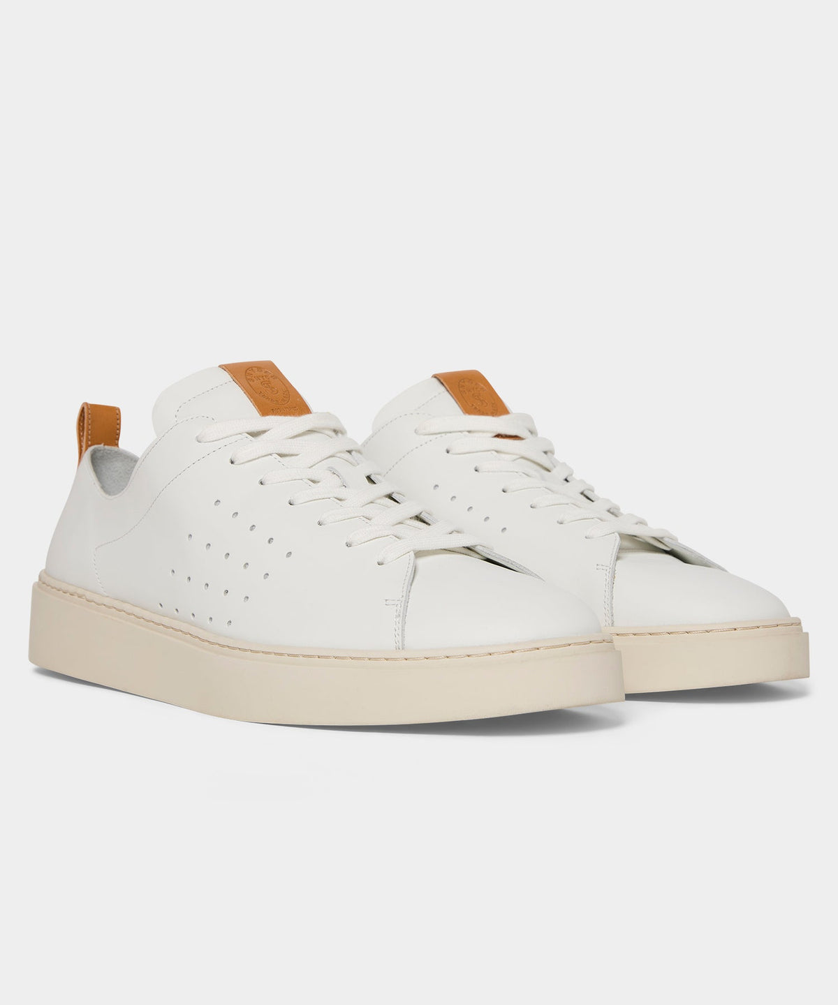Porto Leather Court Sneaker - White