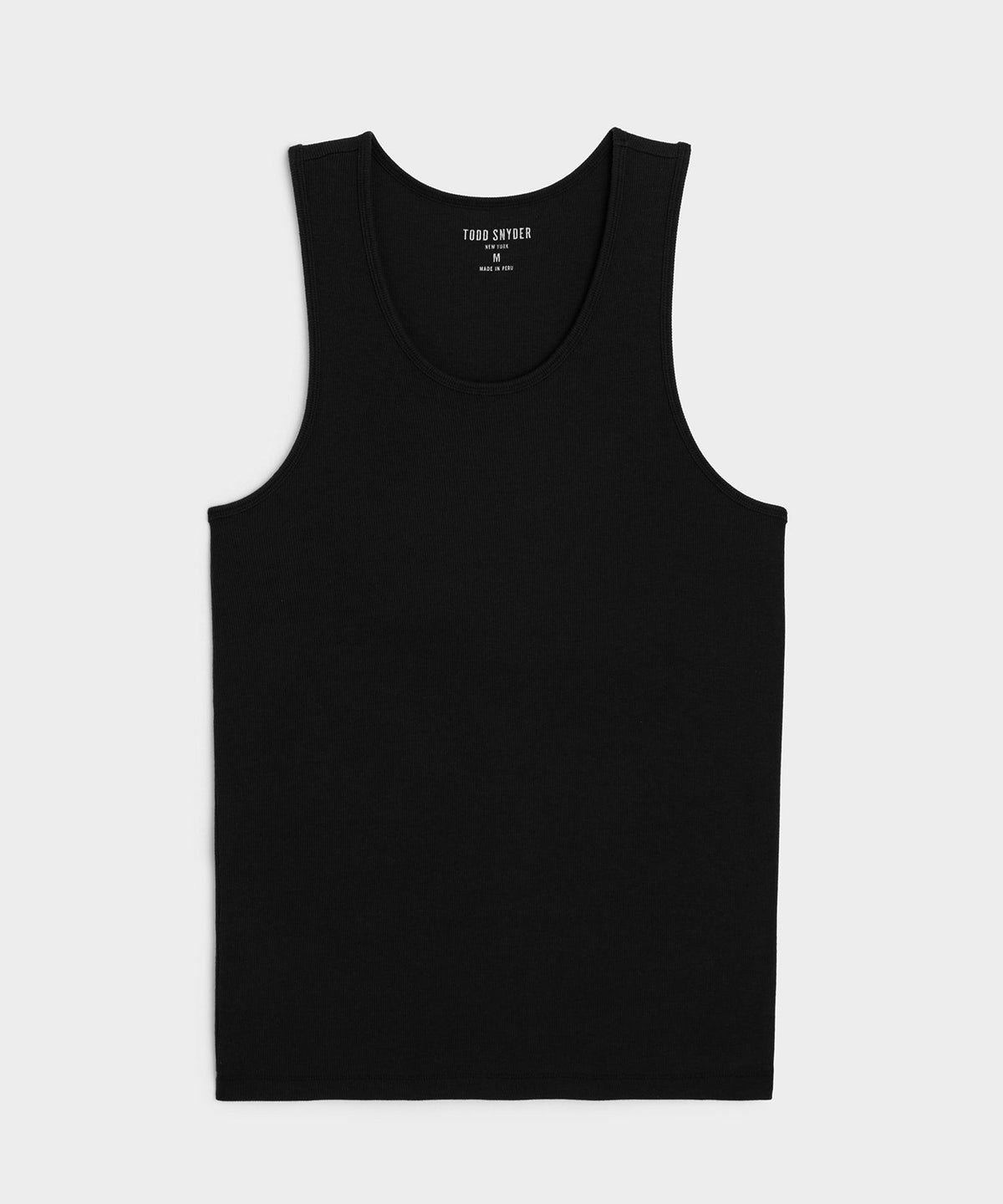 Slim Ribbed Tank - Black