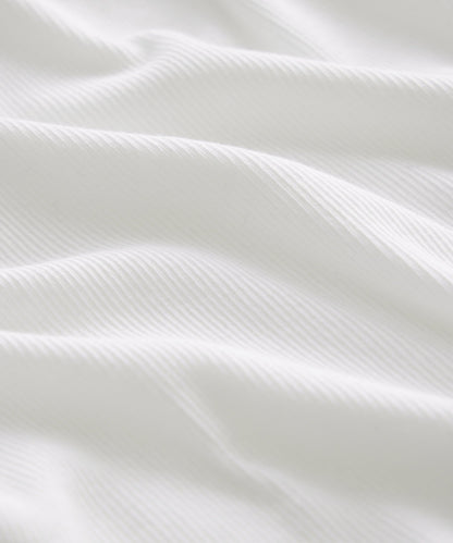 Slim Ribbed Tank - White