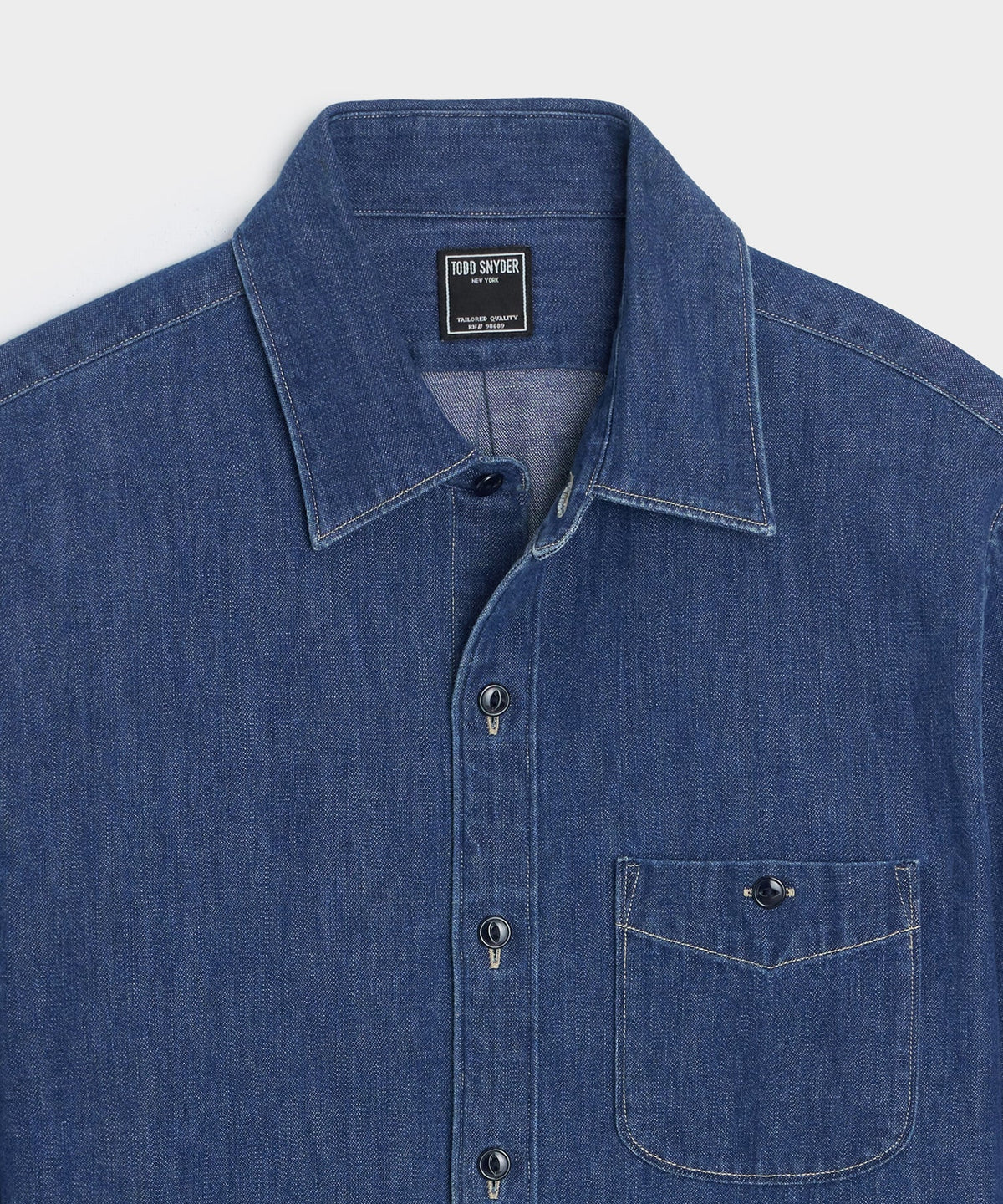 Denim Point Collar Shirt - Indigo