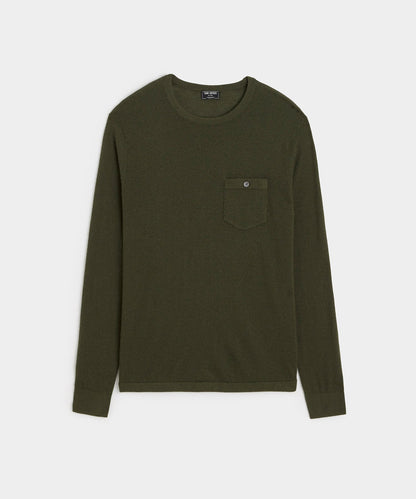 Premium Cashmere Pocket Tee - Snyder Olive