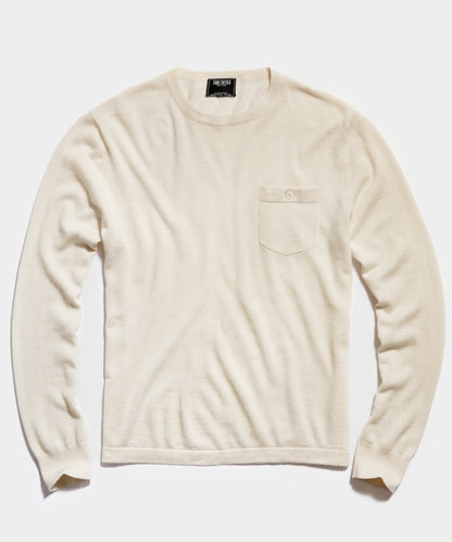 Premium Cashmere Pocket Tee - Bisque|BISQUE