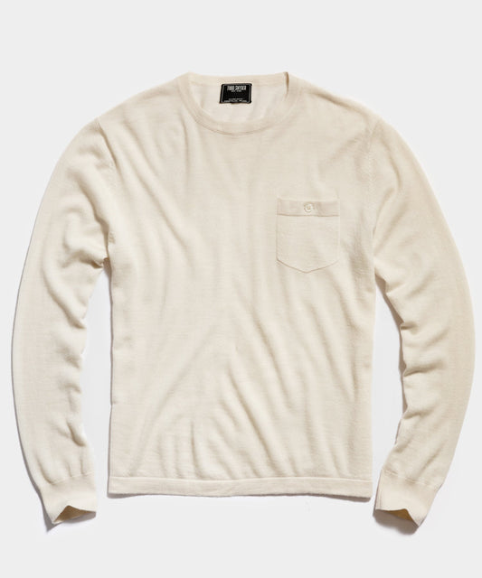 Premium Cashmere Pocket Tee - Bisque|BISQUE