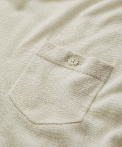 Premium Cashmere Pocket Tee - Bisque|BISQUE