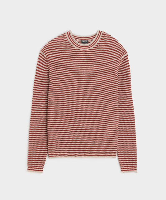 Linen-Cotton Crewneck - Barn Red