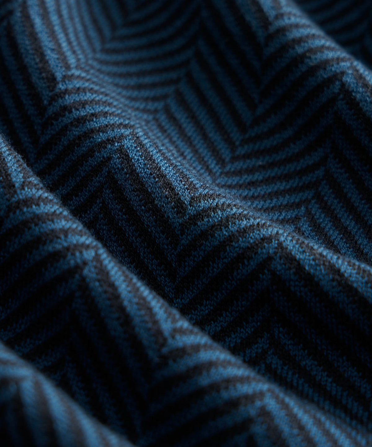 Herringbone Silk-Cotton Montauk Sweater Polo - Blue Note