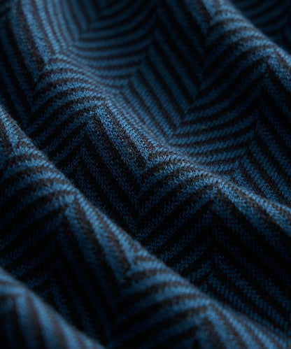 Herringbone Silk-Cotton Montauk Sweater Polo - Blue Note