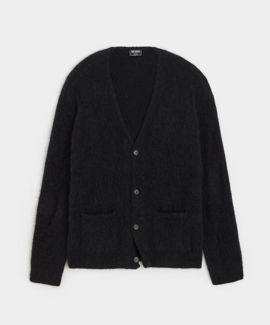 Brushed Alpaca Cardigan - Black