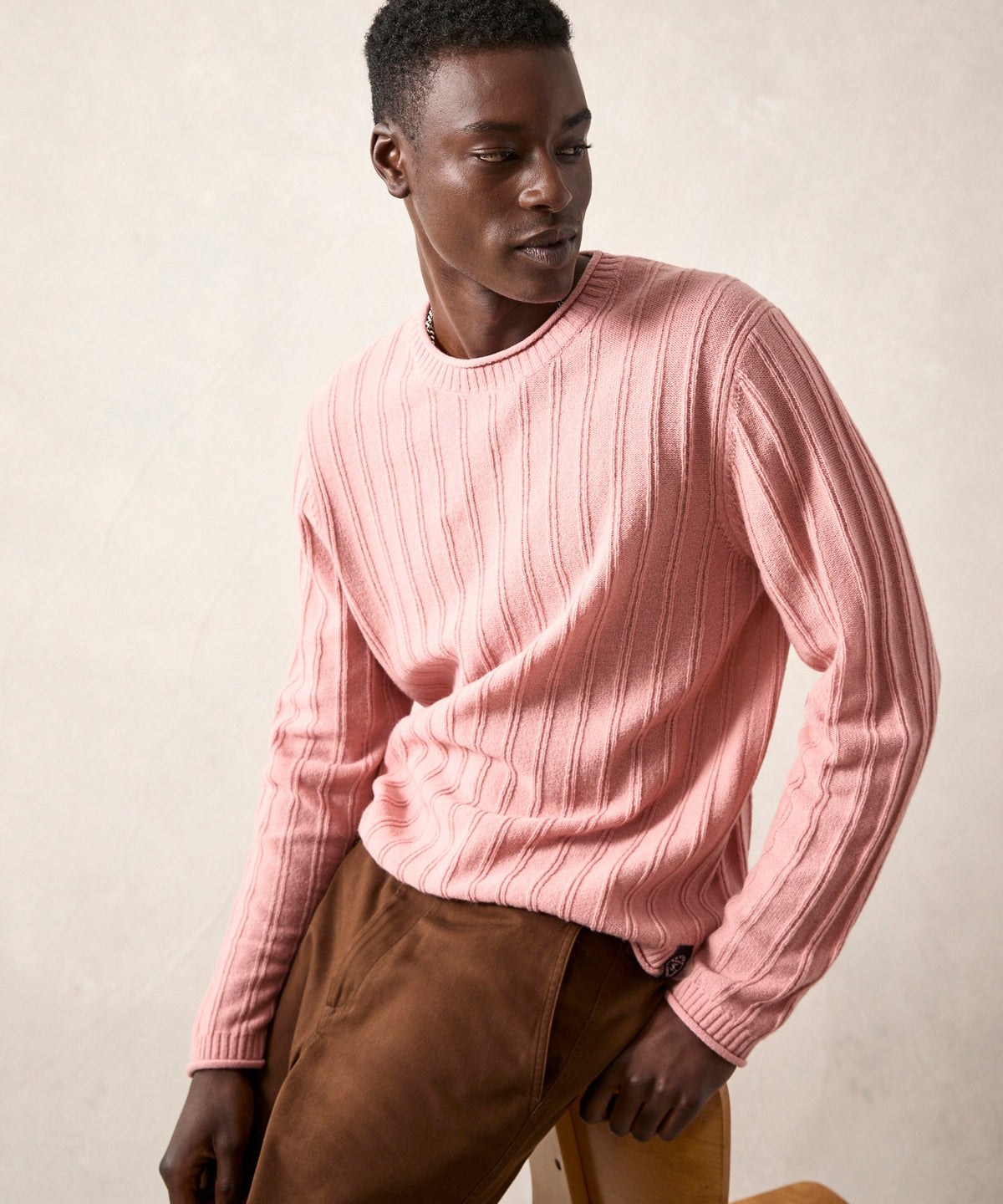 Channel Crewneck - Shell Pink