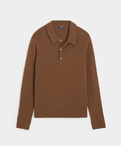 Nomad Cashmere Sweater Polo - Pine Cone