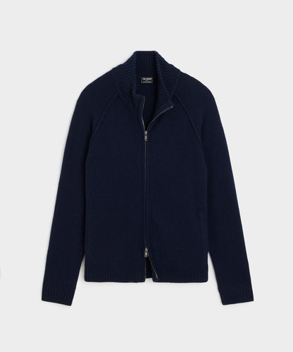 Nomad Cashmere Full-Zip Sweater - Navy