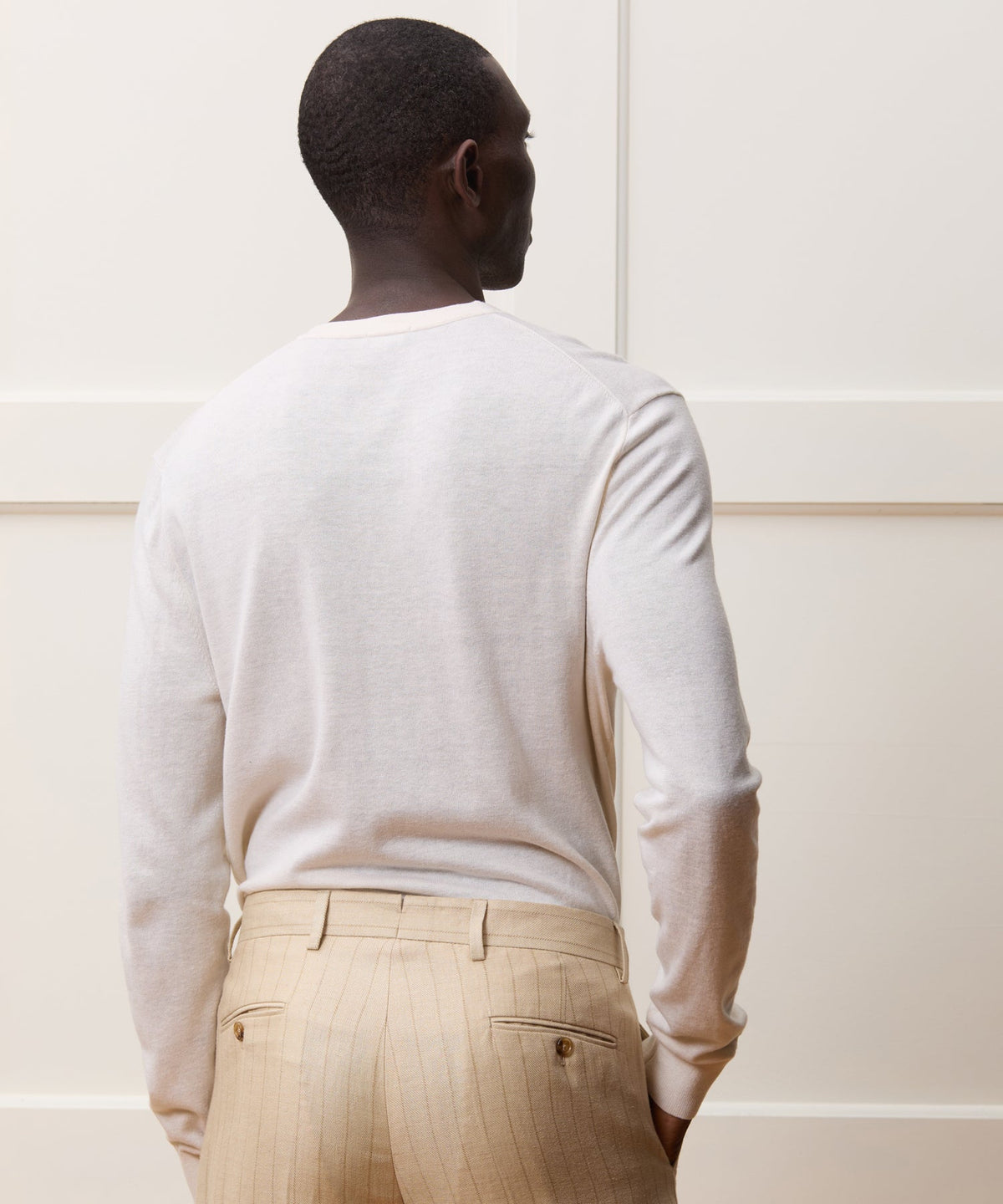 Silk-Cashmere Crewneck Sweater - Bisque