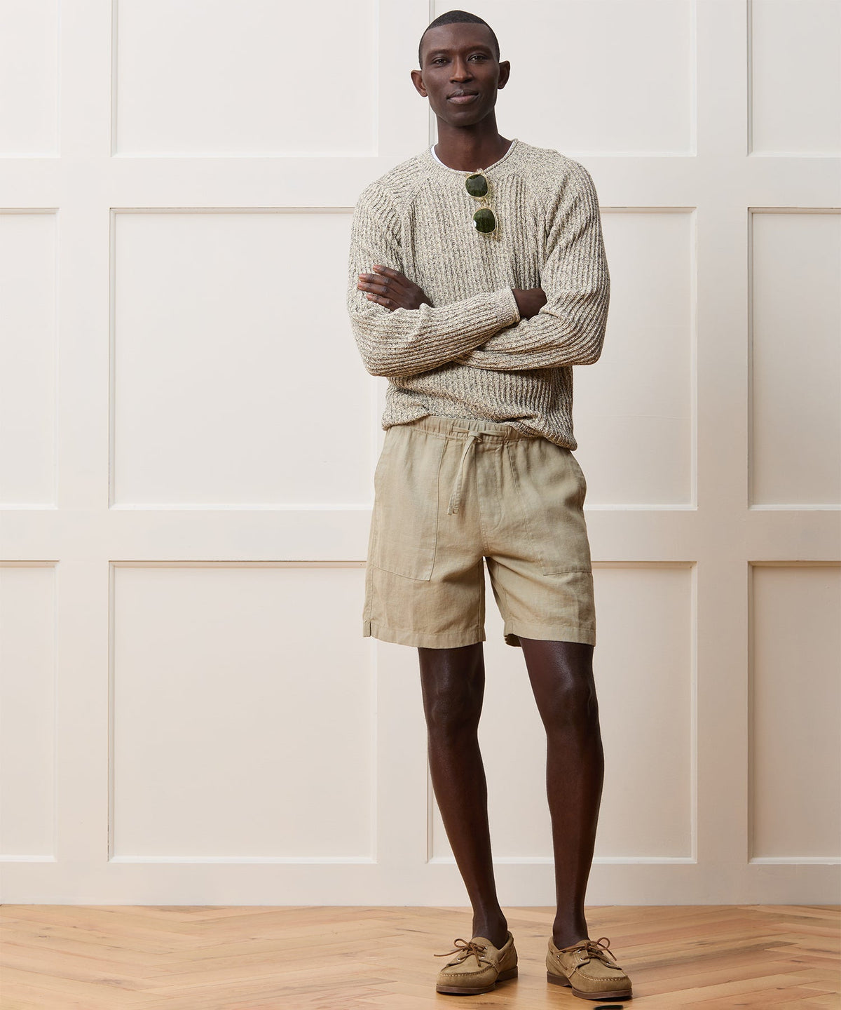 7" Linen Beach Short - Desert Sage
