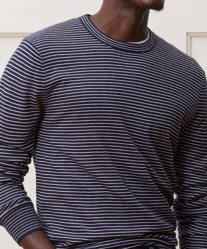 Silk-Cashmere Crewneck Sweater - Navy