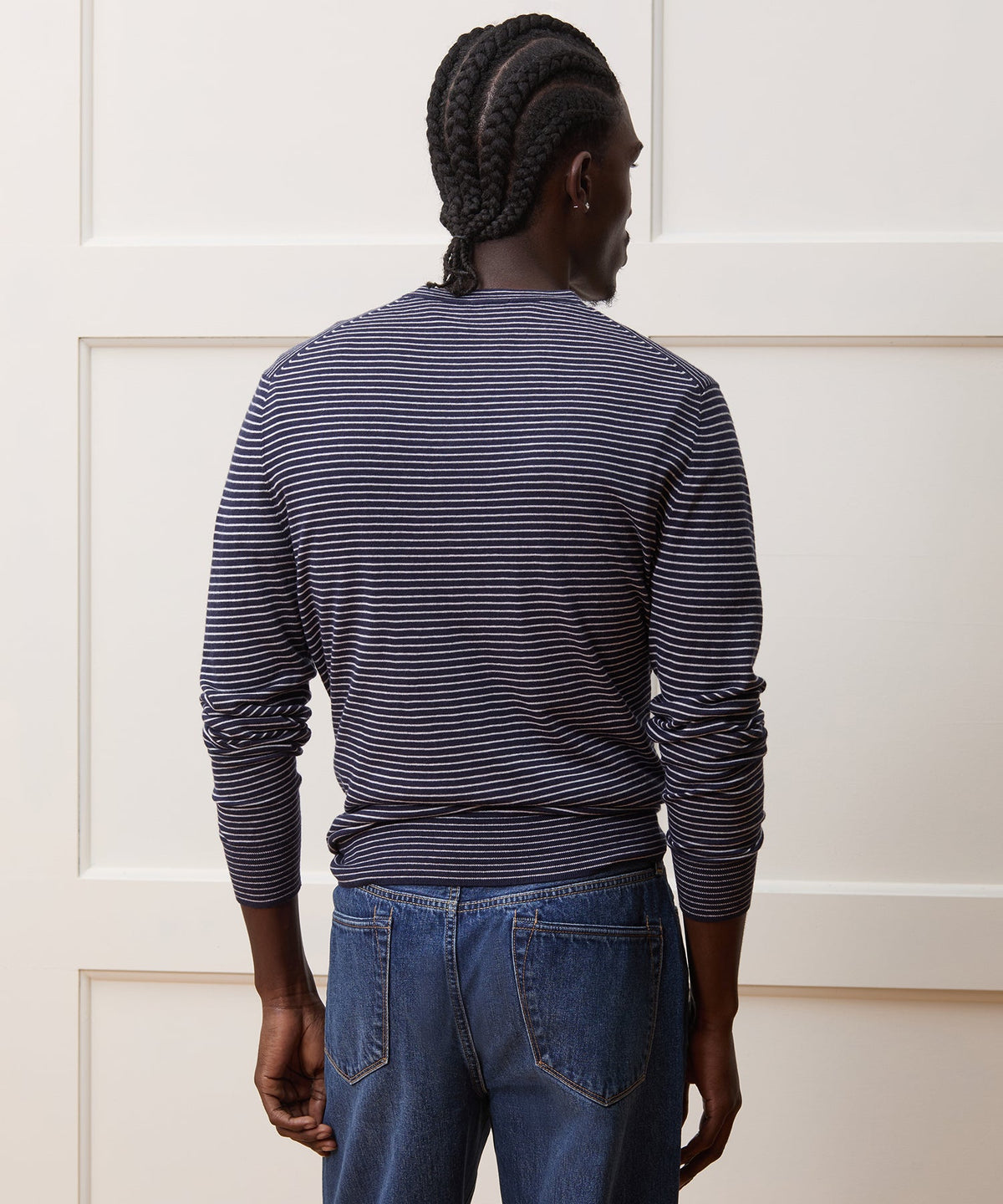 Silk-Cashmere Crewneck Sweater - Navy