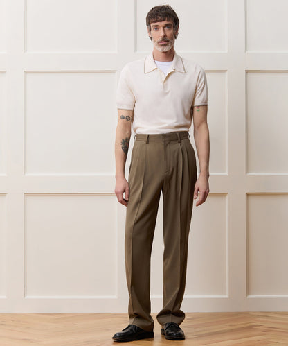 Silk-Cashmere Tipped Montauk Sweater Polo - Bisque