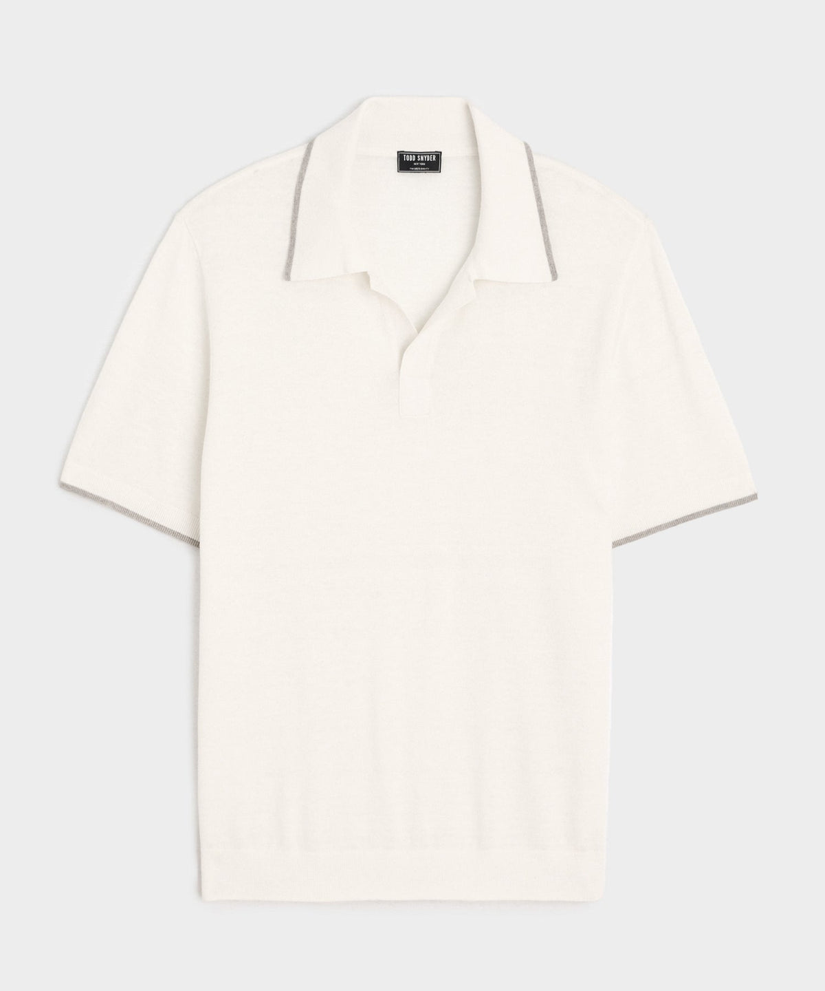 Silk-Cashmere Tipped Montauk Sweater Polo - Bisque