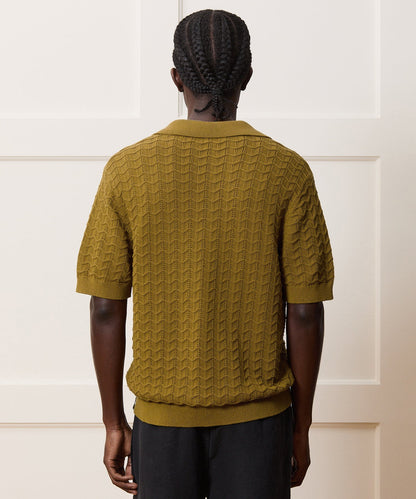 Relaxed Cotton Montauk Sweater Polo - Dry Sage