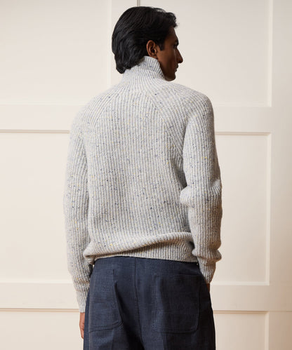 Inis Meáin Boat Builder Turtleneck Sweater - Silver