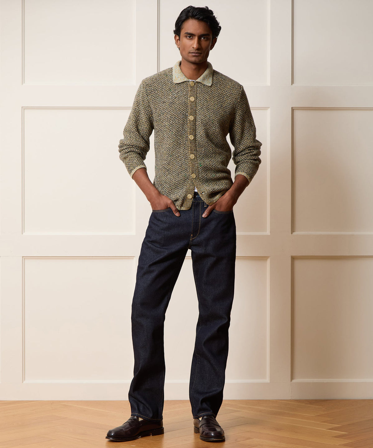 Inis Meáin Donegal Sweater Polo - Mustard