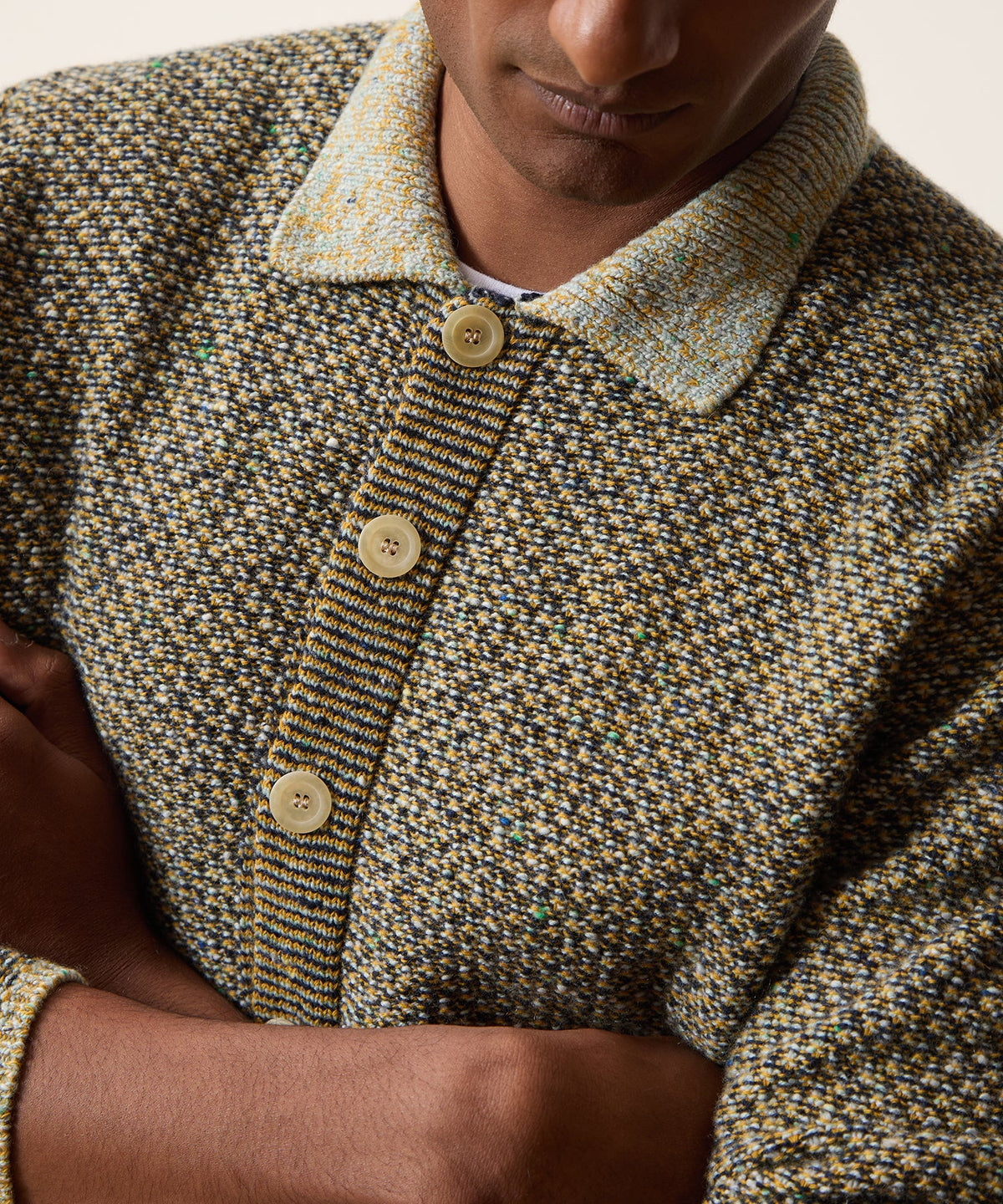 Inis Meáin Donegal Sweater Polo - Mustard