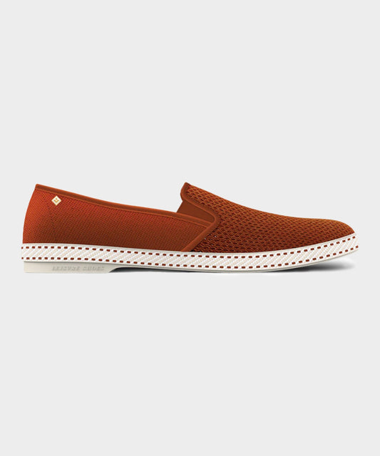 Rivieras Classic Toile Espadrille - Tuscan Terracotta