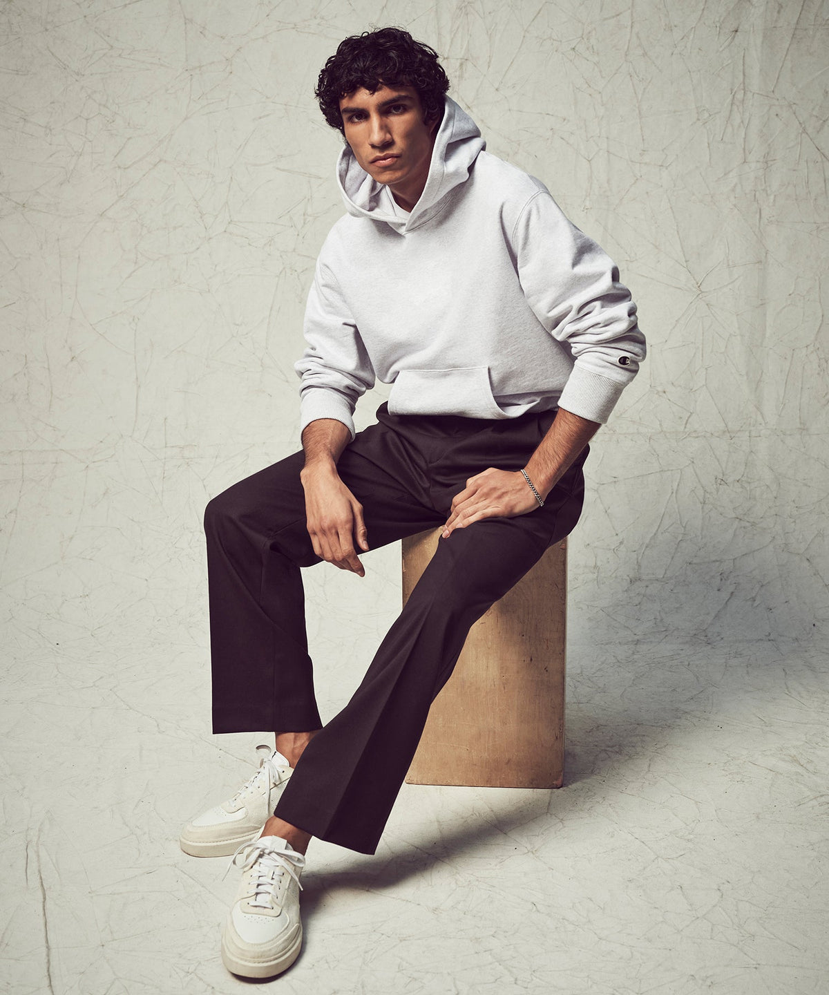 Champion Relaxed French Terry Hoodie - Silver Mix