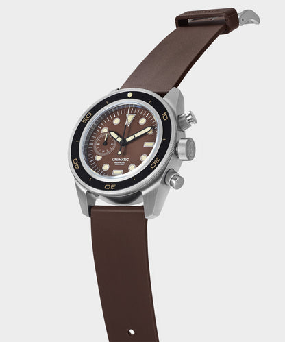 UNIMATIC U3-DHBR Heritage Chronograph Diver Watch - Brown
