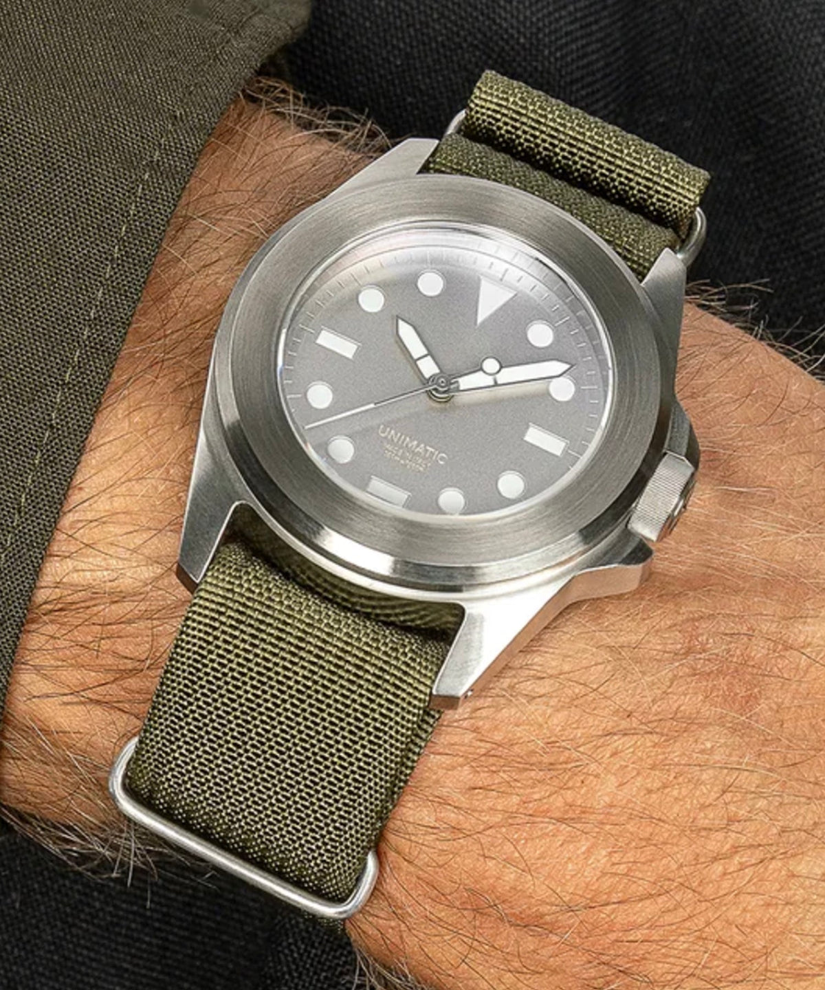 UNIMATIC Modello Quattro U4-AEG Time Only Watch - Olive