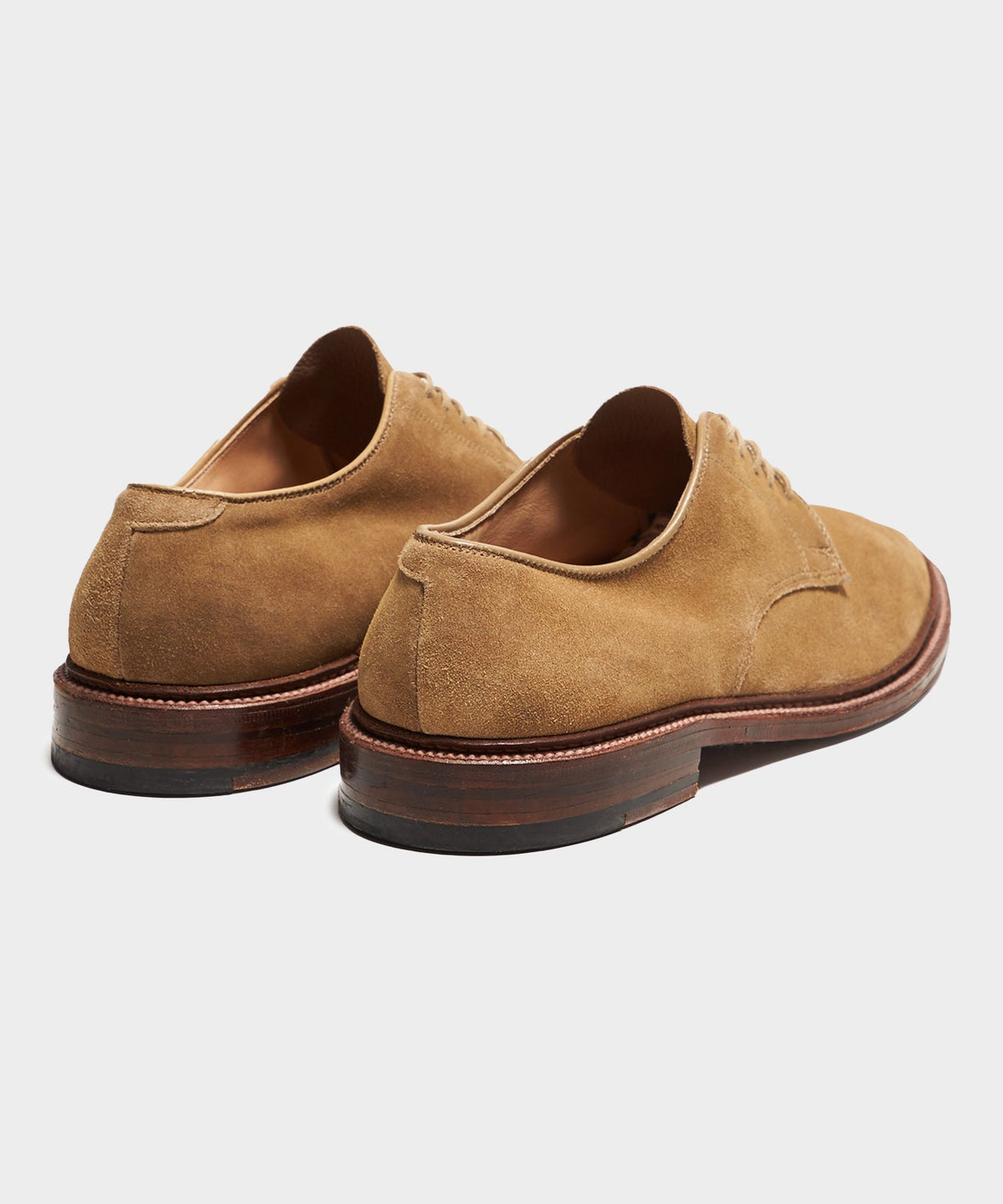 Alden Unlined Suede Plain Toe Blucher - Tan