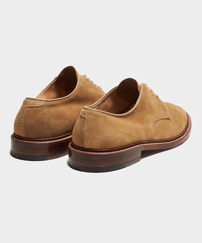 Alden Unlined Suede Plain Toe Blucher - Tan