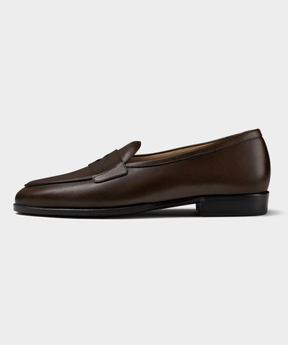 Baudoin & Lange Leather Grand Fleurus Penny Loafer - Dark Brown