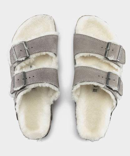 Birkenstock Arizona Shearling Sandal - Grey