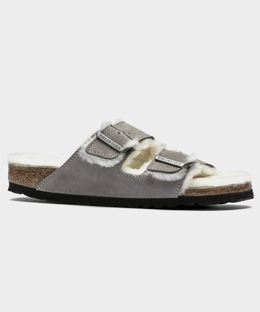 Birkenstock Arizona Shearling Sandal - Grey